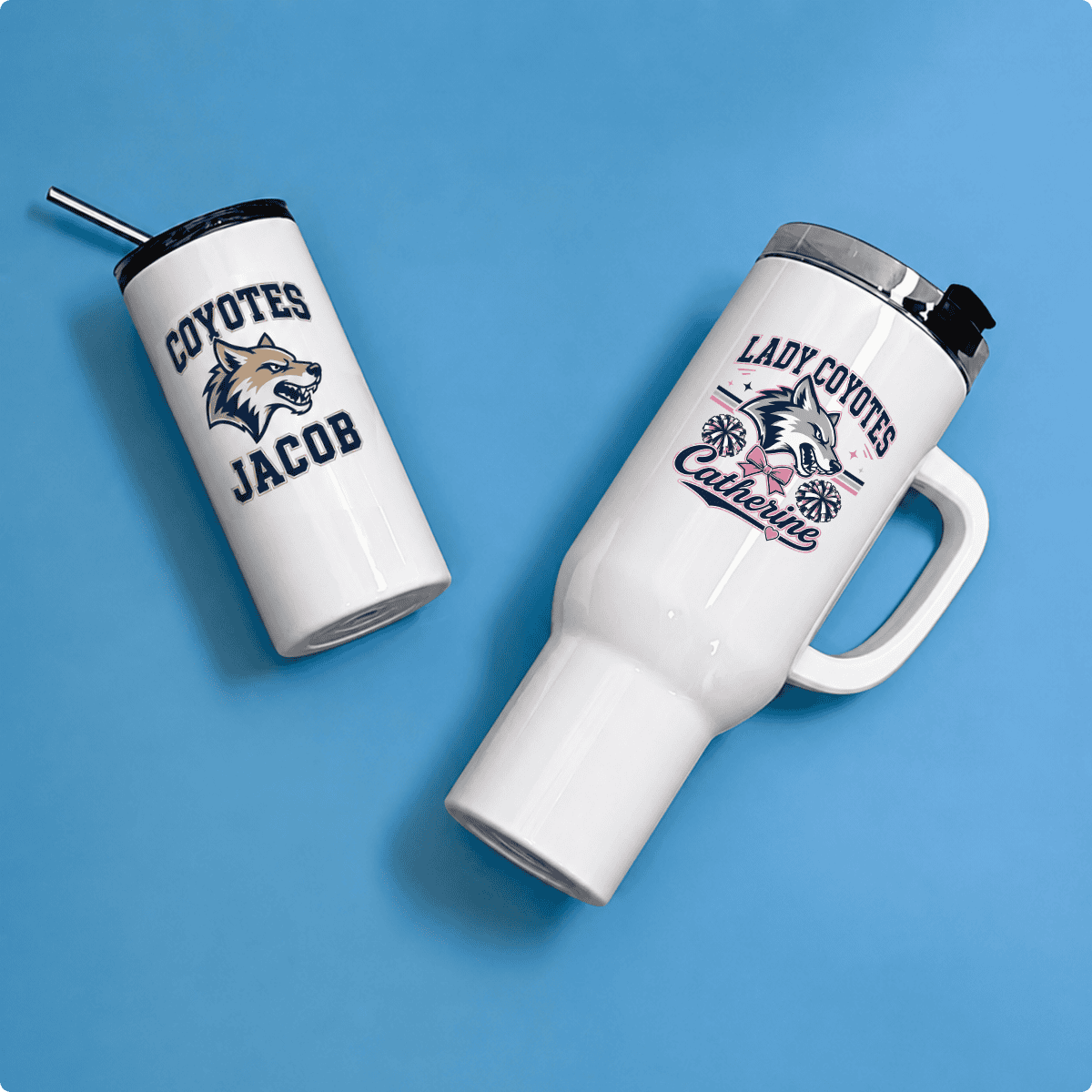 Personalized school mascot tumblers