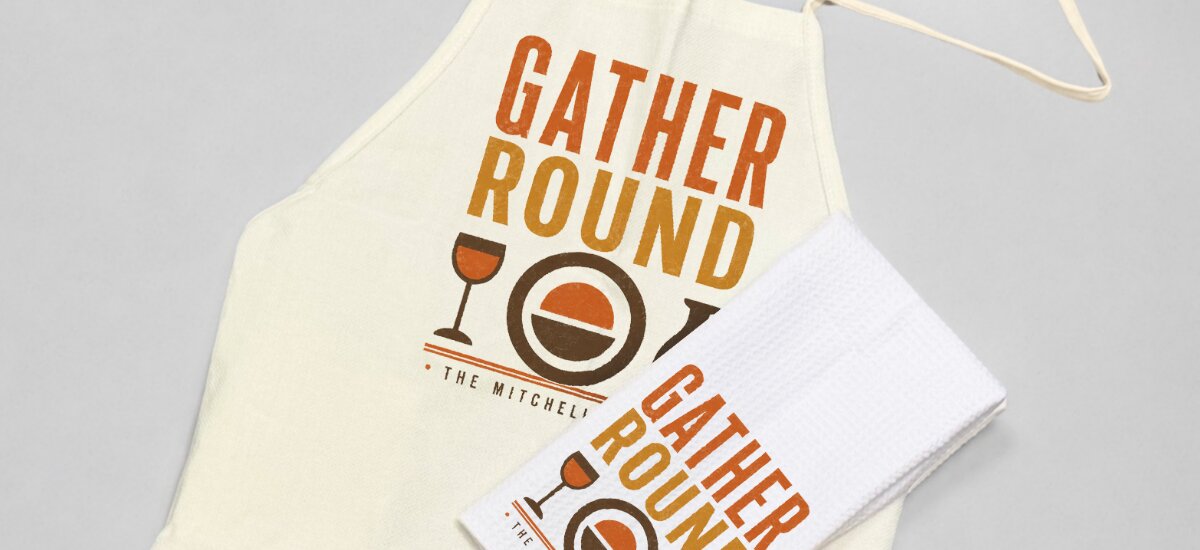 Personalized Friendsgiving apron and towel