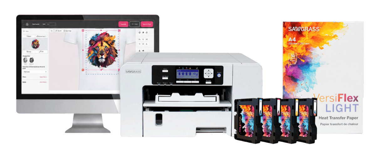 Sawgrass VersiFlex printer, inks, paper and design software