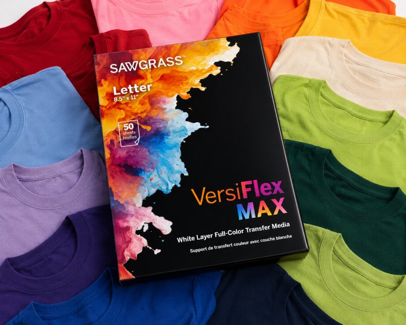 VersiFlex decoration on dark garments